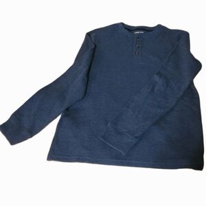 Lands' End Boys Blue Henley Sz Large Preppy